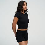 Cotton High-Waist Shorts - 3