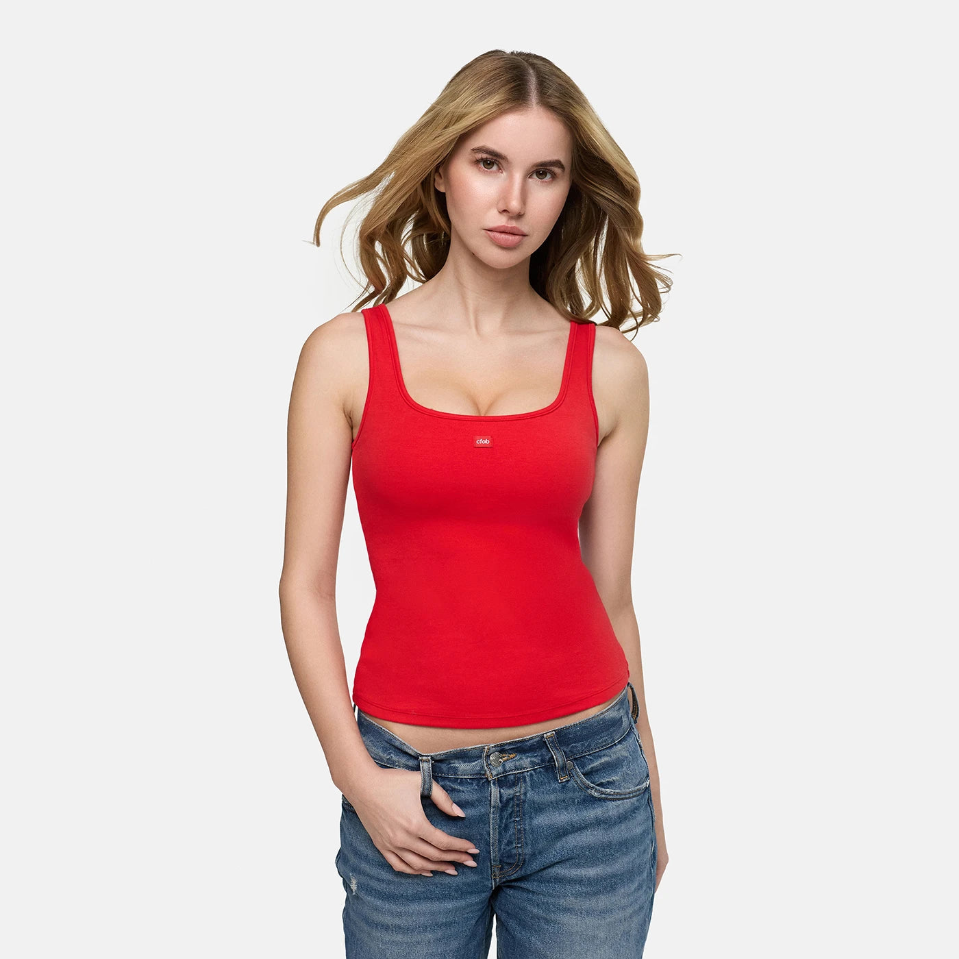 Cotton Tank with Built-In Push-Up Bra - 5