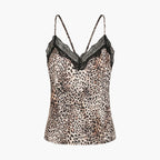 Satin Cami Top mit Spitze