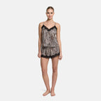 Satin Cami Top mit Spitze - 2