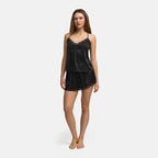 Satin Cami Top mit Spitze - 10