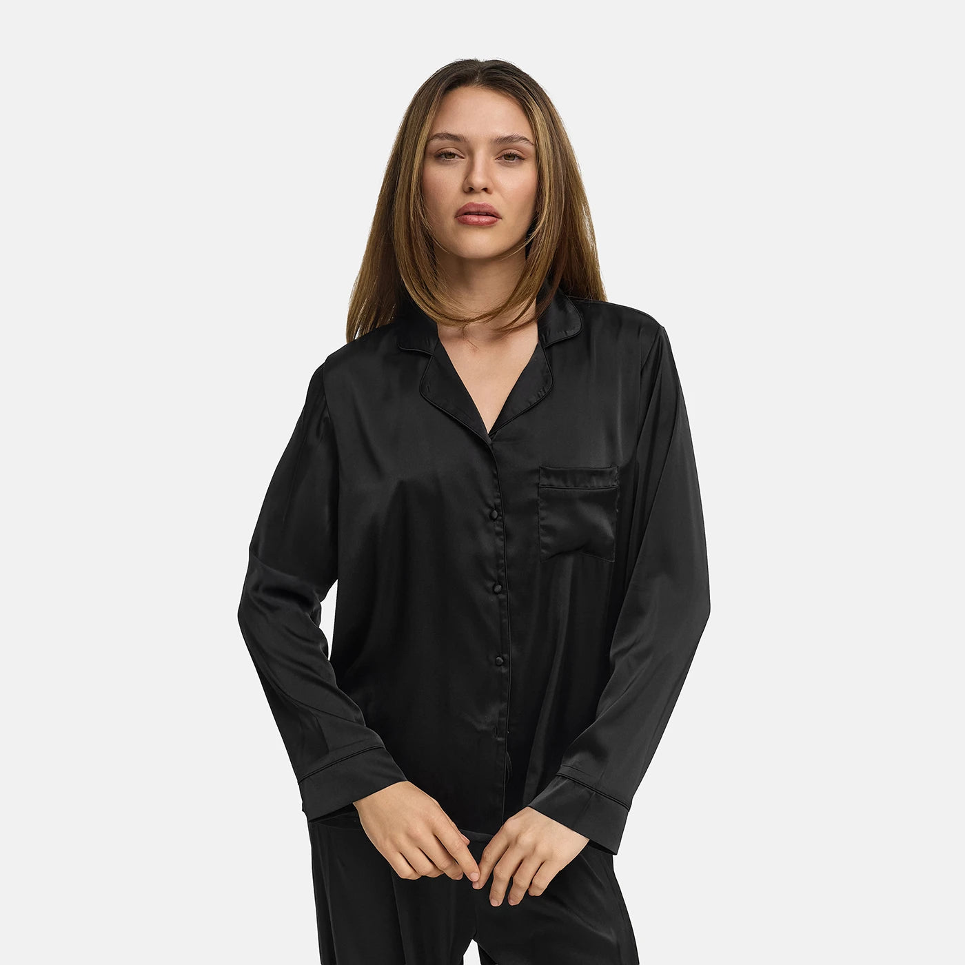 Satin Pyjama Hemd - 9
