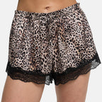 Satin Shorts mit Spitze - 5