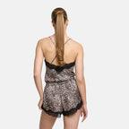 Satin Shorts mit Spitze - 7