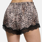 Satin Shorts mit Spitze - 8